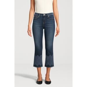 Tory Burch Cropped Embroidered Cuff Straight Leg Jeans Women’s Size 30